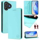 For Blackview Oscal Flat 2 / 2C RC01 Dual-Folded Magnetic Suction RFID Leather Phone Case(Mint Green) - 1