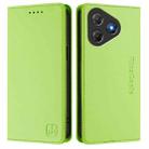 For Blackview Oscal Flat 2 / 2C RC01 Dual-Folded Magnetic Suction RFID Leather Phone Case(Grass Green) - 2
