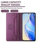 For Blackview Oscal Flat 2 / 2C RC01 Dual-Folded Magnetic Suction RFID Leather Phone Case(Violet) - 3