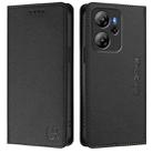 For Blackview Oscal Tiger 13 RC01 Dual-Folded Magnetic Suction RFID Leather Phone Case(Black) - 2