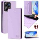 For Blackview Oscal Tiger 13 RC01 Dual-Folded Magnetic Suction RFID Leather Phone Case(Light Purple) - 1