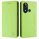 For BLU C9 RC01 Dual-Folded Magnetic Suction RFID Leather Phone Case(Grass Green) - 2