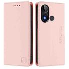 For BLU C9 RC01 Dual-Folded Magnetic Suction RFID Leather Phone Case(Pink) - 2