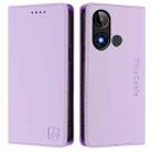 For BLU C9 RC01 Dual-Folded Magnetic Suction RFID Leather Phone Case(Light Purple) - 2