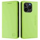 For BLU G54 RC01 Dual-Folded Magnetic Suction RFID Leather Phone Case(Grass Green) - 2