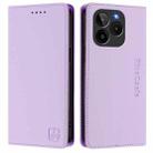 For BLU G54 RC01 Dual-Folded Magnetic Suction RFID Leather Phone Case(Light Purple) - 2