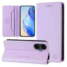 For BLU G64 RC01 Dual-Folded Magnetic Suction RFID Leather Phone Case(Light Purple) - 1