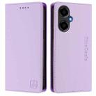 For BLU G64 RC01 Dual-Folded Magnetic Suction RFID Leather Phone Case(Light Purple) - 2