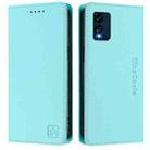 For BLU View Speed 5G B1550VL RC01 Dual-Folded Magnetic Suction RFID Leather Phone Case(Mint Green) - 2