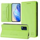 For BLU View Speed 5G B1550VL RC01 Dual-Folded Magnetic Suction RFID Leather Phone Case(Grass Green) - 1