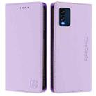 For BLU View Speed 5G B1550VL RC01 Dual-Folded Magnetic Suction RFID Leather Phone Case(Light Purple) - 2