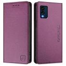 For BLU View Speed 5G B1550VL RC01 Dual-Folded Magnetic Suction RFID Leather Phone Case(Violet) - 2