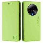 For BLU Bold K50 RC01 Dual-Folded Magnetic Suction RFID Leather Phone Case(Grass Green) - 2