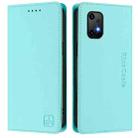 For UMIDIGI Bison X20 RC01 Dual-Folded Magnetic Suction RFID Leather Phone Case(Mint Green) - 2