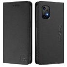 For UMIDIGI Bison X20 RC01 Dual-Folded Magnetic Suction RFID Leather Phone Case(Black) - 2