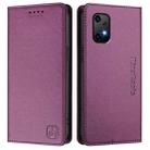 For UMIDIGI Bison X20 RC01 Dual-Folded Magnetic Suction RFID Leather Phone Case(Violet) - 2