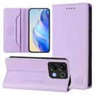For UMIDIGI G9 5G RC01 Dual-Folded Magnetic Suction RFID Leather Phone Case(Light Purple) - 1