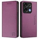 For UMIDIGI G9 5G RC01 Dual-Folded Magnetic Suction RFID Leather Phone Case(Violet) - 2