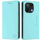 For UMIDIGI Note 90 RC01 Dual-Folded Magnetic Suction RFID Leather Phone Case(Mint Green) - 2