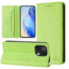 For UMIDIGI Note 90 RC01 Dual-Folded Magnetic Suction RFID Leather Phone Case(Grass Green) - 1