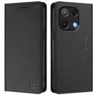 For UMIDIGI Note 90 RC01 Dual-Folded Magnetic Suction RFID Leather Phone Case(Black) - 2