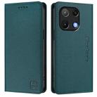 For UMIDIGI Note 90 RC01 Dual-Folded Magnetic Suction RFID Leather Phone Case(Dark Green) - 2