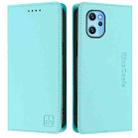For UMIDIGI Power 7 Max RC01 Dual-Folded Magnetic Suction RFID Leather Phone Case(Mint Green) - 2