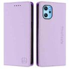 For UMIDIGI Power 7 Max RC01 Dual-Folded Magnetic Suction RFID Leather Phone Case(Light Purple) - 2