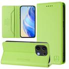 For UMIDIGI Note 100 RC01 Dual-Folded Magnetic Suction RFID Leather Phone Case(Grass Green) - 1