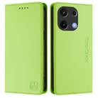 For UMIDIGI Note 100 RC01 Dual-Folded Magnetic Suction RFID Leather Phone Case(Grass Green) - 2