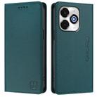 For UMIDIGI G100x 4G / 5G RC01 Dual-Folded Magnetic Suction RFID Leather Phone Case(Dark Green) - 2