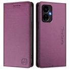 For Boost Mobile Celero 5G 2024 / 3 5G RC01 Dual-Folded Magnetic Suction RFID Leather Phone Case(Violet) - 2