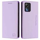 For Boost Mobile Celero 5G SC / SN339D RC01 Dual-Folded Magnetic Suction RFID Leather Phone Case(Light Purple) - 2