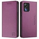 For Boost Mobile Celero 5G SC / SN339D RC01 Dual-Folded Magnetic Suction RFID Leather Phone Case(Violet) - 2