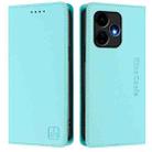 For Boost Mobile Celero 5G+ 2024 / 3+ RC01 Dual-Folded Magnetic Suction RFID Leather Phone Case(Mint Green) - 2