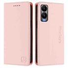 For Cricket Debut S3 RC01 Dual-Folded Magnetic Suction RFID Leather Phone Case(Pink) - 2