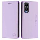 For Cricket Debut S3 RC01 Dual-Folded Magnetic Suction RFID Leather Phone Case(Light Purple) - 2