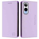 For Cricket Icon 6 RC01 Dual-Folded Magnetic Suction RFID Leather Phone Case(Light Purple) - 2