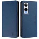 For Cricket Icon 6 RC01 Dual-Folded Magnetic Suction RFID Leather Phone Case(Dark Blue) - 2