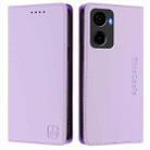 For Cricket Magic 2 / AT&T Propel 2 5G RC01 Dual-Folded Magnetic Suction RFID Leather Phone Case(Light Purple) - 2