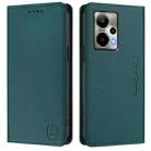 For Cricket Outlast 5G 2024 RC01 Dual-Folded Magnetic Suction RFID Leather Phone Case(Dark Green) - 2