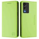 For Cubot A10 RC01 Dual-Folded Magnetic Suction RFID Leather Phone Case(Grass Green) - 2