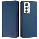 For Cubot Max 5 RC01 Dual-Folded Magnetic Suction RFID Leather Phone Case(Dark Blue) - 2