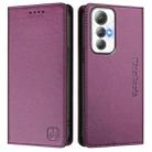 For Cubot Max 5 RC01 Dual-Folded Magnetic Suction RFID Leather Phone Case(Violet) - 2