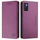 For Cubot P50 RC01 Dual-Folded Magnetic Suction RFID Leather Phone Case(Violet) - 2