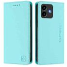 For Cubot Note 40 RC01 Dual-Folded Magnetic Suction RFID Leather Phone Case(Mint Green) - 2