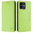 For Cubot Note 40 RC01 Dual-Folded Magnetic Suction RFID Leather Phone Case(Grass Green) - 2