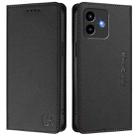 For Cubot Note 40 RC01 Dual-Folded Magnetic Suction RFID Leather Phone Case(Black) - 2