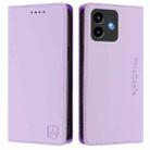 For Cubot Note 40 RC01 Dual-Folded Magnetic Suction RFID Leather Phone Case(Light Purple) - 2