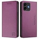 For Cubot Note 40 RC01 Dual-Folded Magnetic Suction RFID Leather Phone Case(Violet) - 2
